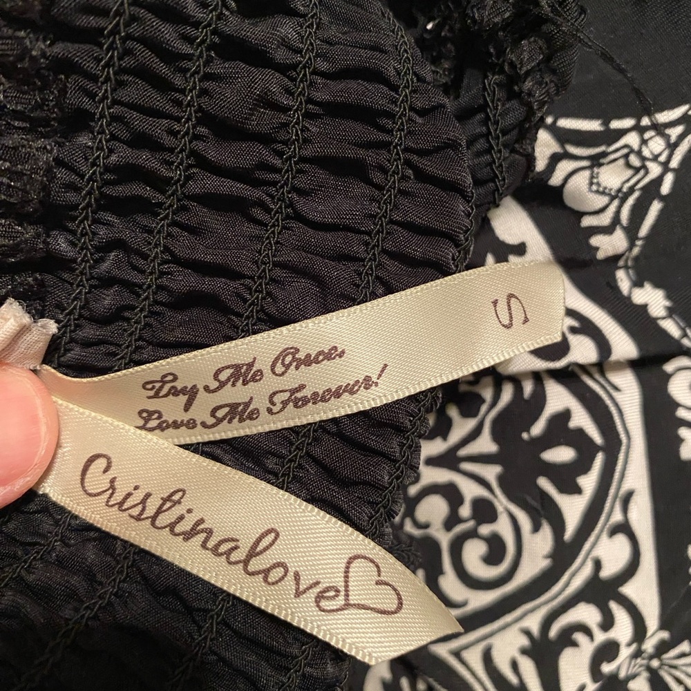 Cristinalove Black and White Midi Dress - Picture 4 of 5